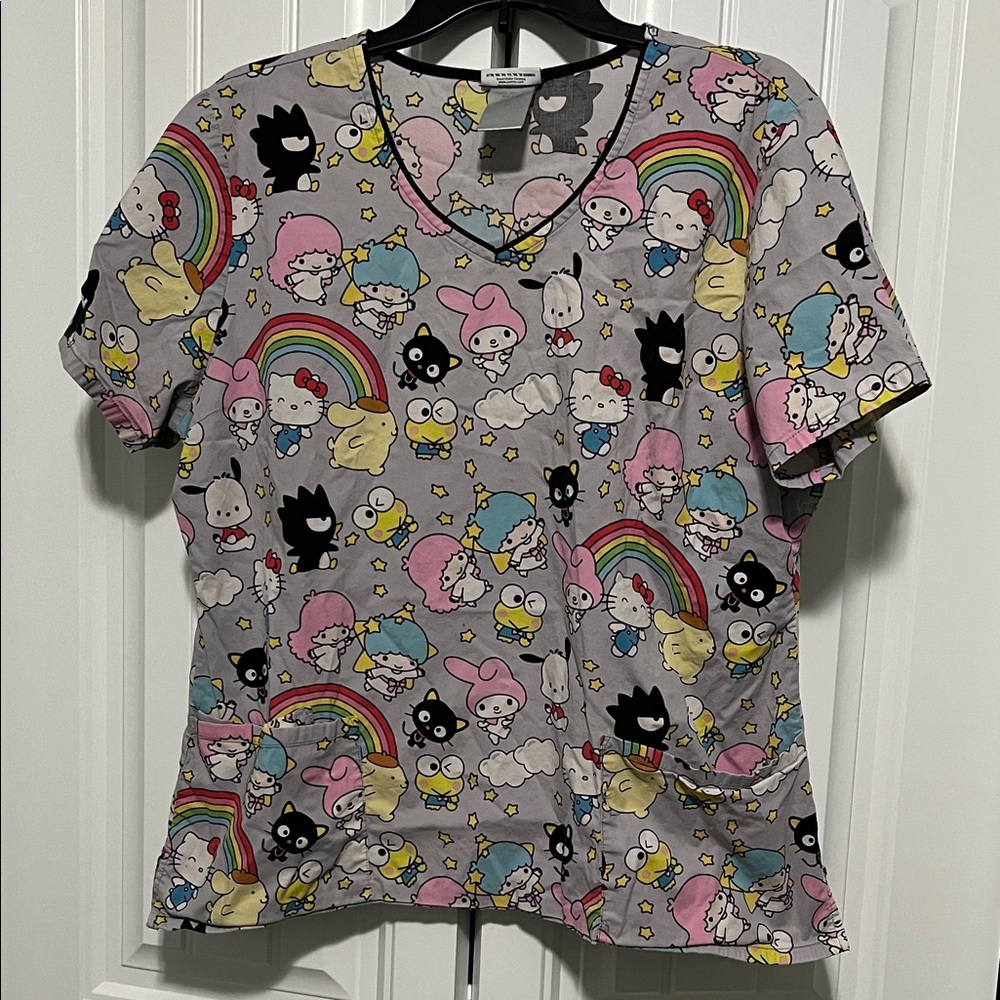 Cute Cartoon Print Women's Top